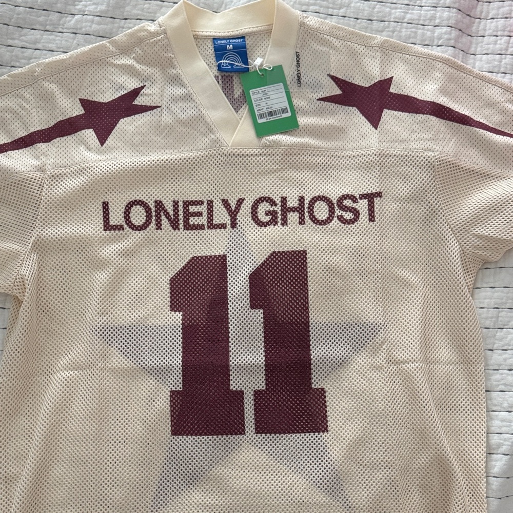 LONELY GHOST Cream and Maroon Jersey